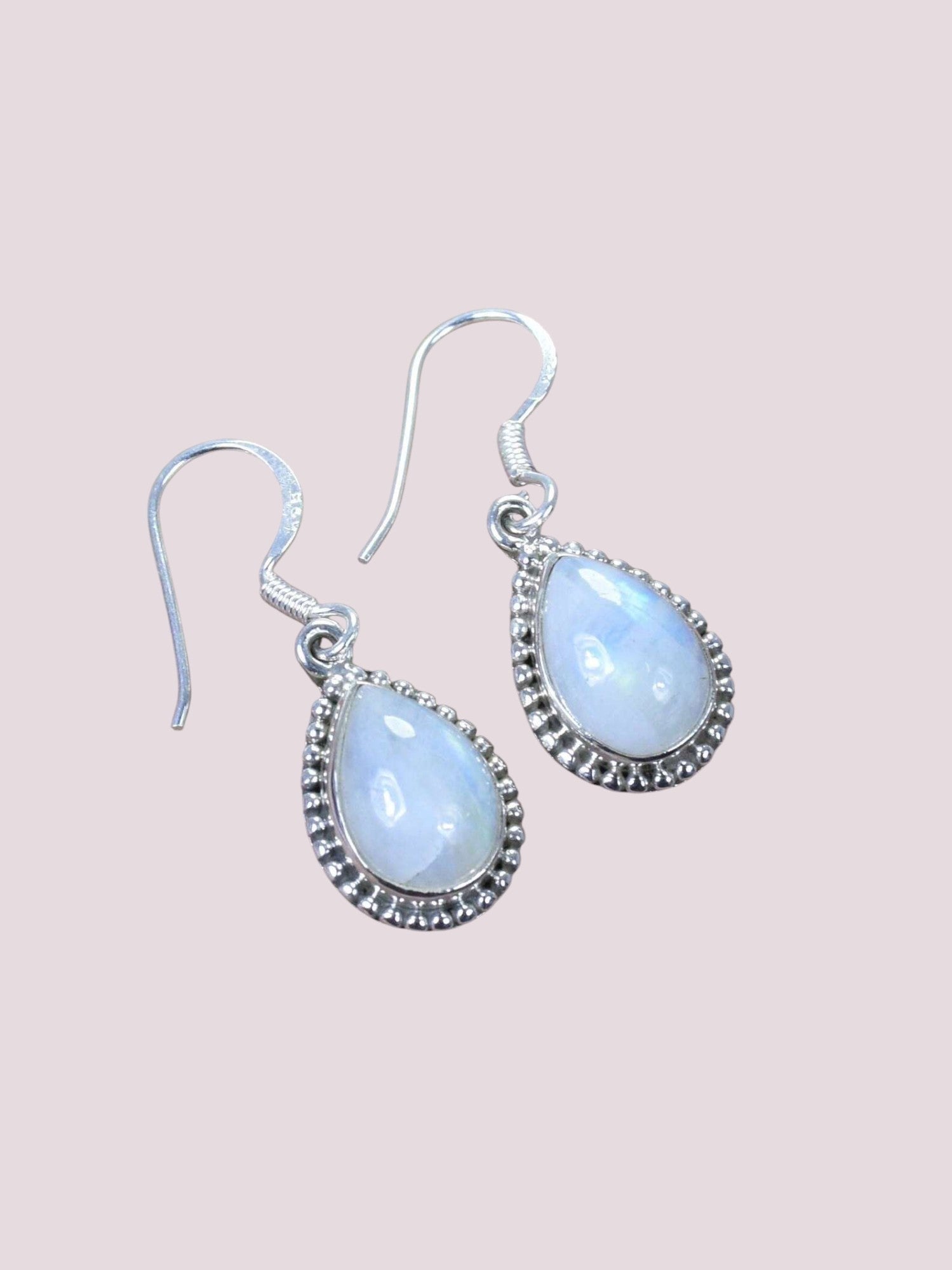 925 Sterling Silver Minimalist Natural Gemstone Hook Earring