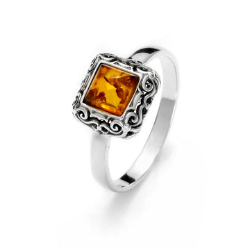 Baltic Amber 925 Sterling Silver Ring