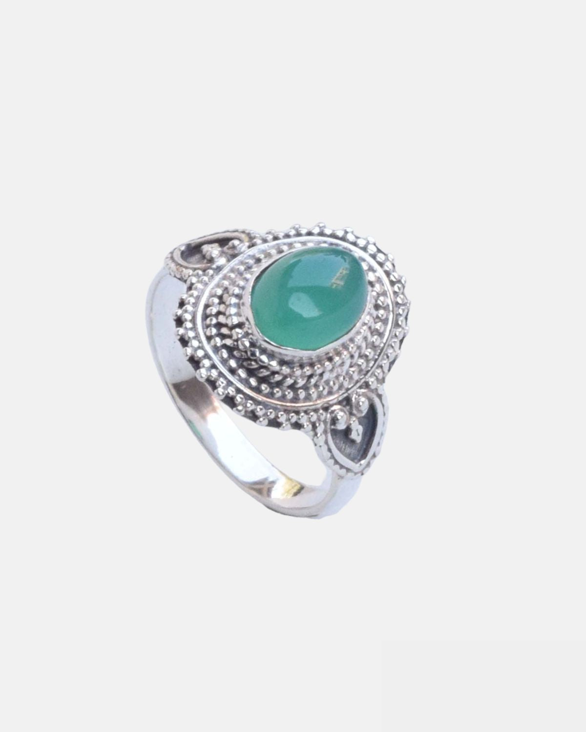 Green Onyx 925 Sterling Silver Gemstone Ring