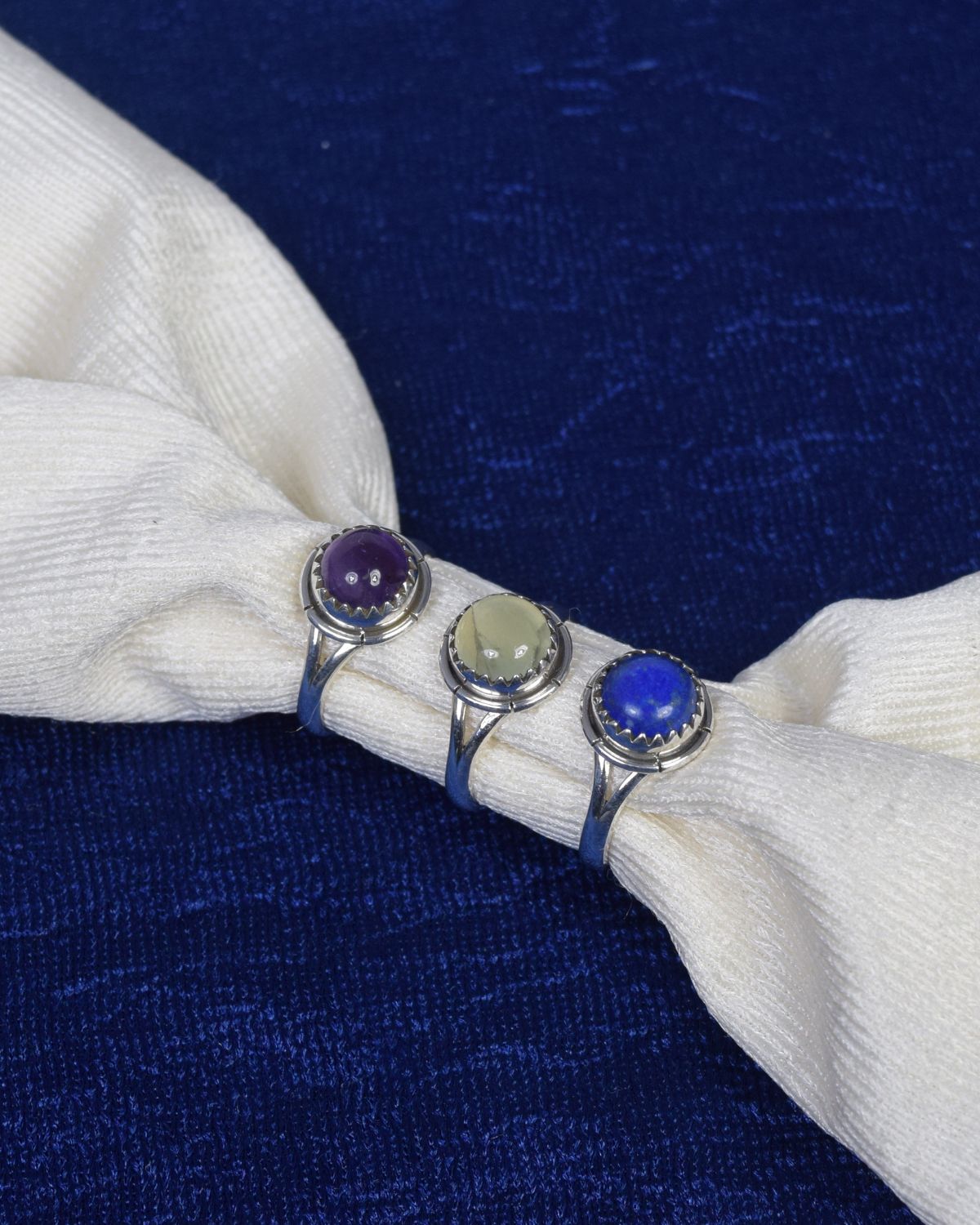 Blue Lapis Lazuli 925 Sterling Silver Gemstone Ring