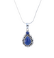 Blue Lapis Lazuli 925 Sterling Silver Gemstone Necklace