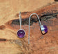 Purple Amethyst 925 Sterling Silver Round 1 PAIR Wire Earring ~ Gift For Her