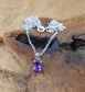 Purple Amethyst 925 Sterling Silver Faceted Gemstone Pendant w/ or w/o chain