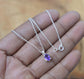 Purple Amethyst 925 Sterling Silver Faceted Gemstone Pendant w/ or w/o chain